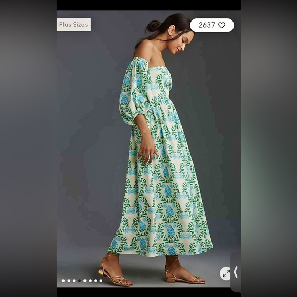 Anthropologie floral midi dress - Picture 2 of 6